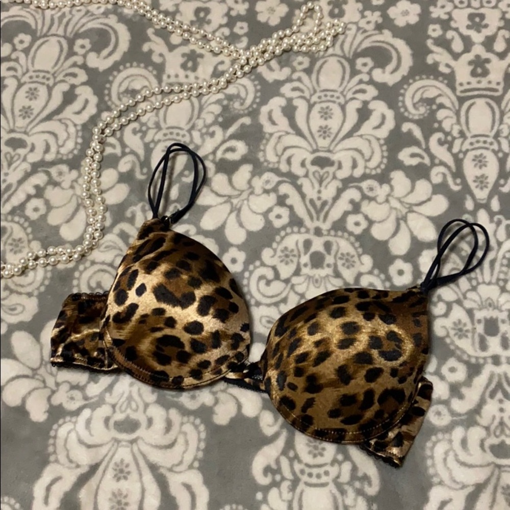 Cheetah print padded bra